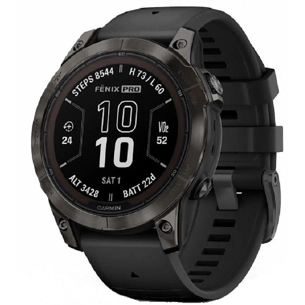 Умные часы Garmin Fenix 7 Pro 2023 30.4 мм черный/серый [010-02777-00]